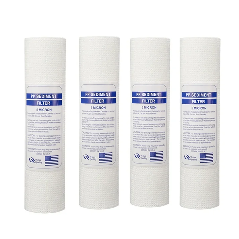2/4 PCS of universal water filter 5 micron pp cotton filter element sediment water filter polypropylene material easy to use