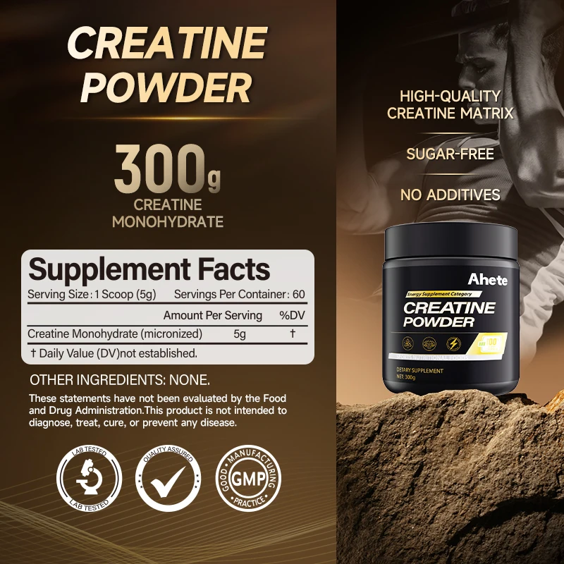 Ahete Fast-Absorbing Creatine Powder, Superior Mixability & Uptake, Supports ATP Energy, Sugar & Additive-Free - Image 2