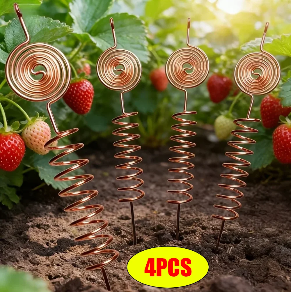 Premium electroplated copper garden antenna kit, copper plant stand - sturdy and durable garden stand with antenna coil design