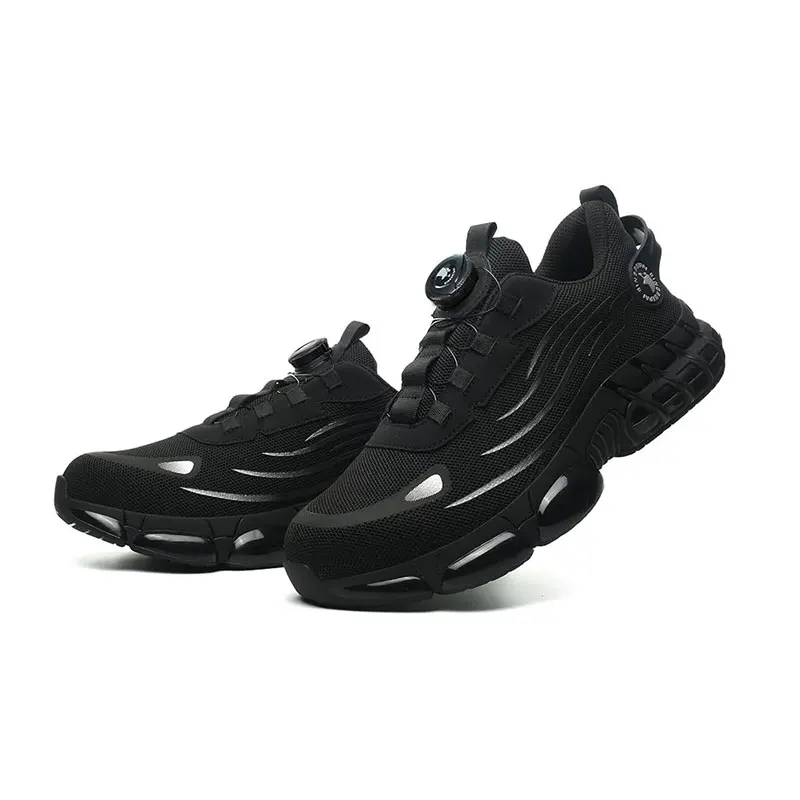 2025 New Mens Safety Shoes Rotated Buckle Man Sneakers Puncture Proof Indestructible Work Shoes Waterproof Durable Boots for Men - Image 2