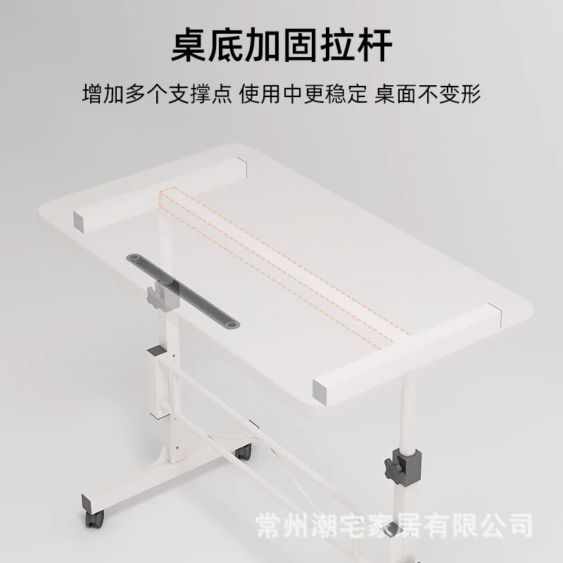 Computer desk Student home study table Movable lifting desk Simple desk Writing table Standing workbench - Image 4