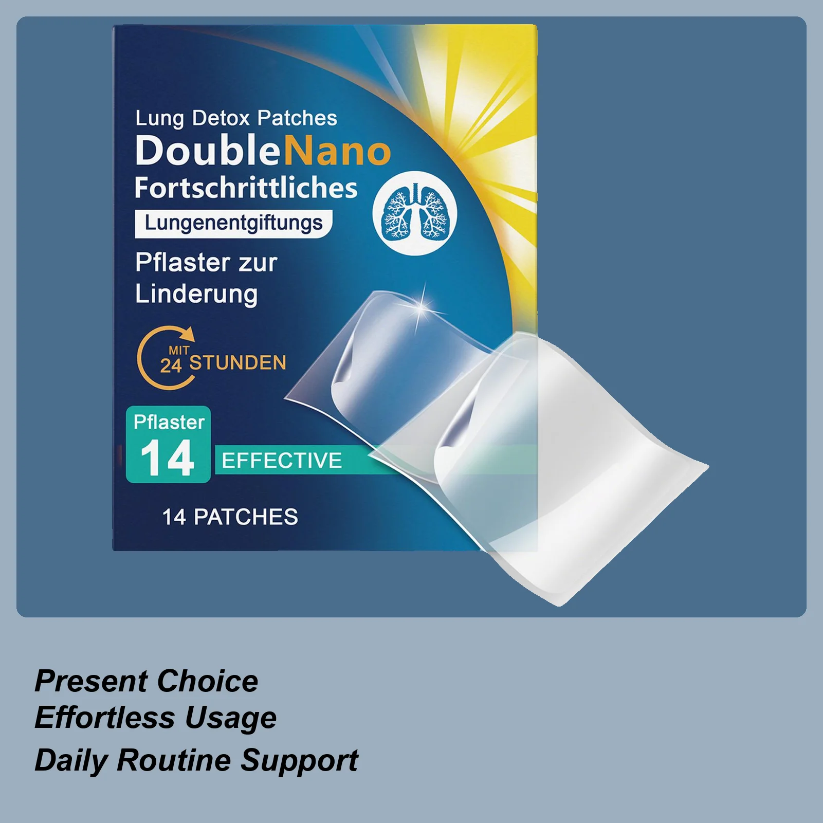 Lung Detoxification Patch Lung Cleanse Soothing Care Patch Comfortable Mild Soothing Pad Body care patch for Smokers