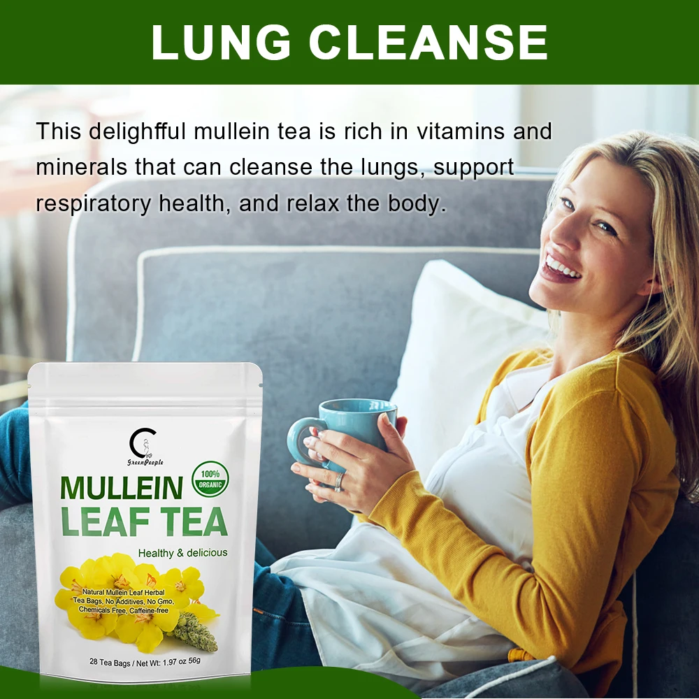 GPGP Greenpeople Herbal Mullein Leaf Drink for Lung Cleansing Unobstructed Breathing Relieve Cough Detoxification Health Care - Image 5