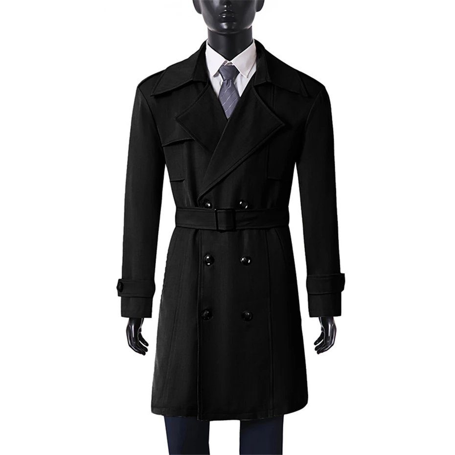 Long Windbreaker Jacket Men 9XL Plus Size Coat Jacket Spring Autumn Smart Casual Jackets Male Big Size 9XL - Image 2