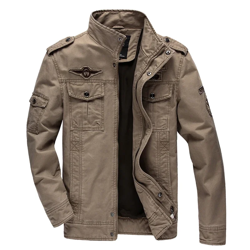 New 2026 Casual Army Military Jacket Men Plus Size M-6XL Jaqueta masculina Spring & Autumn Cargo Mens Jackets Coat