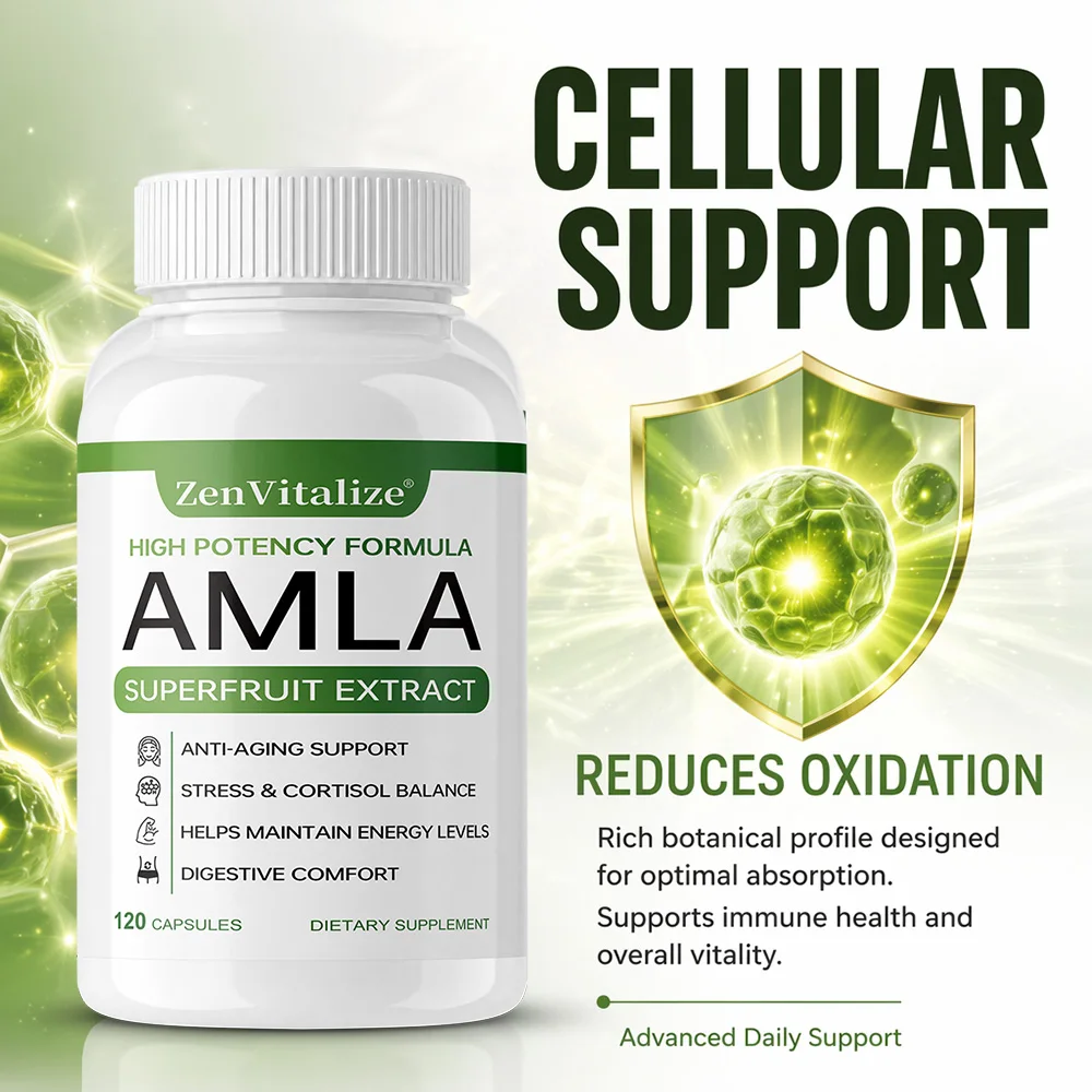 Amla Capsules 1000mg – Immune & Digestive Support, Rejuvenation, Antioxidant, Vegan, Gluten-Free, 120 Capsules - Image 5