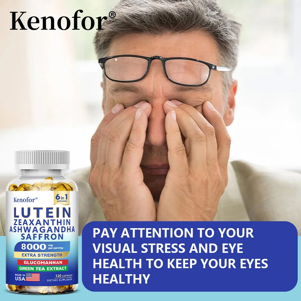 Lutein and Zeaxanthin Supplement - Essential Eye Vitamins for Adults Eye Health, with Glucomannan, Ashwagandha for Vision Health - Image 4