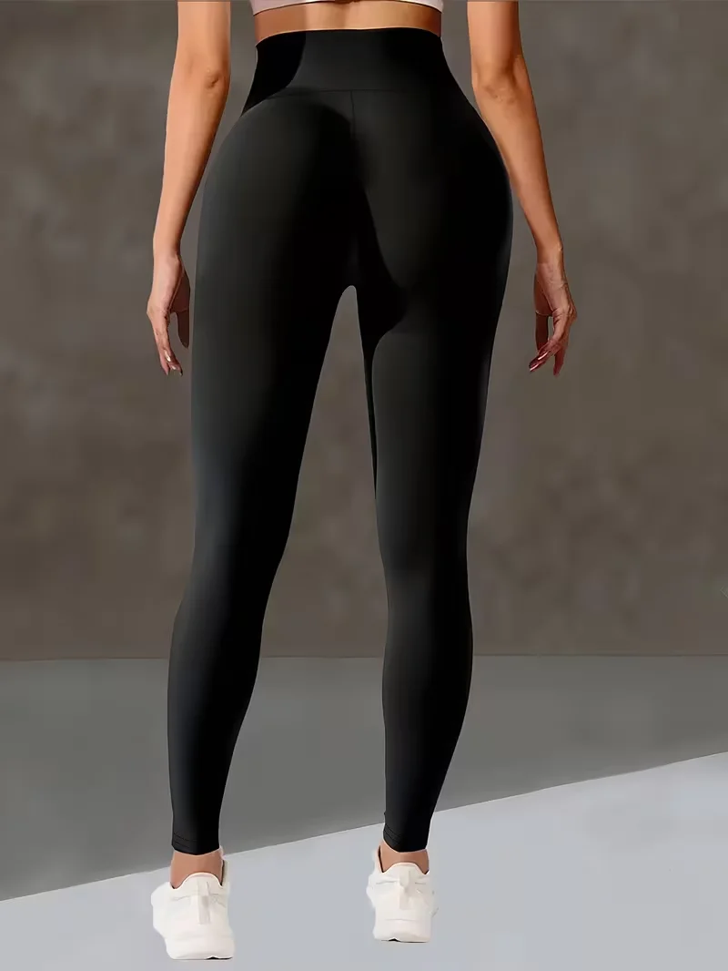 Women's High Waist Yoga Pants, Butt Lifting Wide Waistband Leggings, Adjustable Butt Lift Workout Trousers for Running Gym Fitne - Image 5