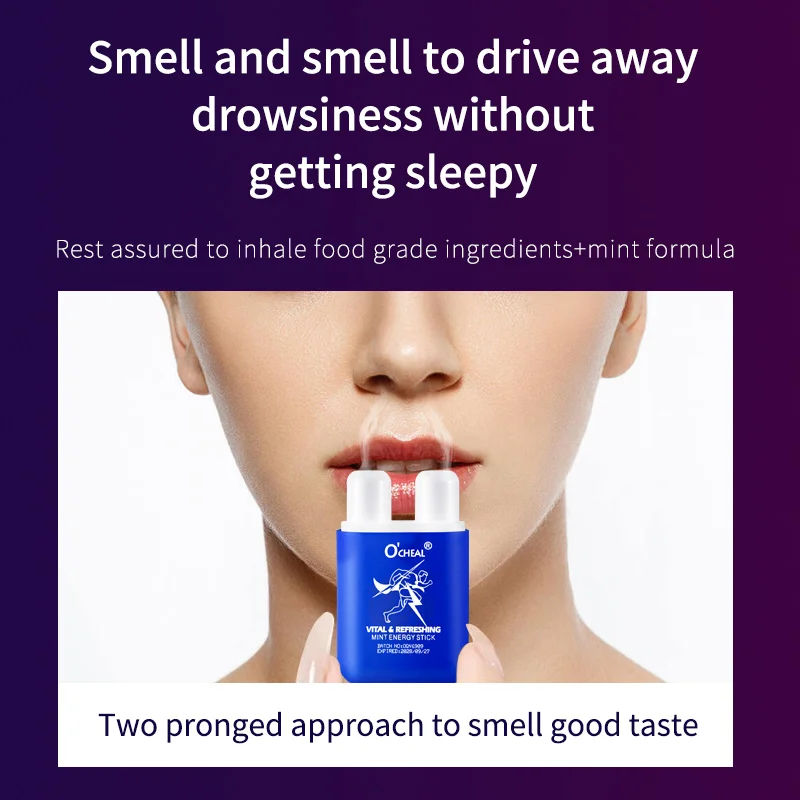 O'CHEAL Dual Hole Energizing Energy Bar Stick Aromatherapy Inhaler Energy Vapors Stick Aromatherapy Stick Stimulating Scent - Image 2