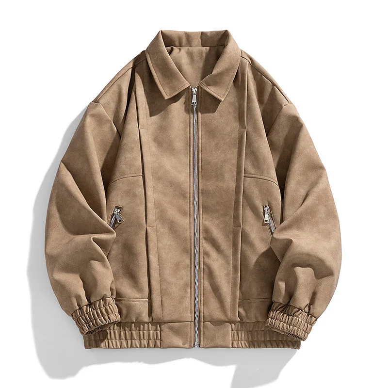 Plus Size 155KG Autumn Spring Men Jackets Loose Vintage Oversized Coats