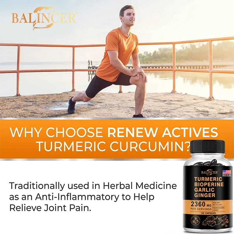 Turmeric Ginger Supplement with Piperine 2360 Mg with Garlic Comfort Digestive & Immune Nutrient Supplement Calcium Gluten Free - Image 5