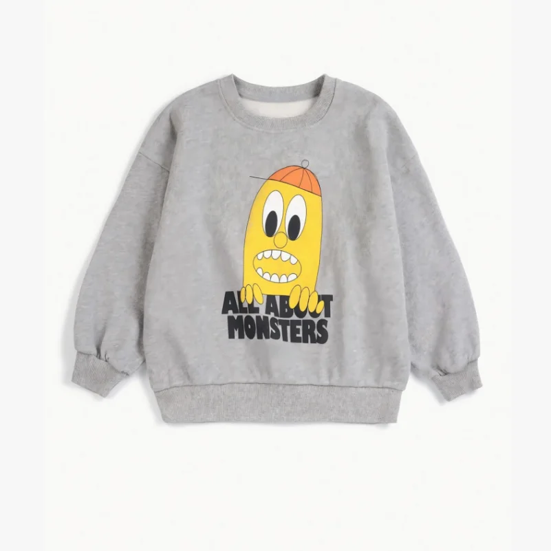 Kids Sweatshirt 2026 Winter New Fashion Plus Fleece Warm Boys and Girls Hooded Sweatshirt Cotton Crew Neck Long Sleeve T-Shirt - Image 2