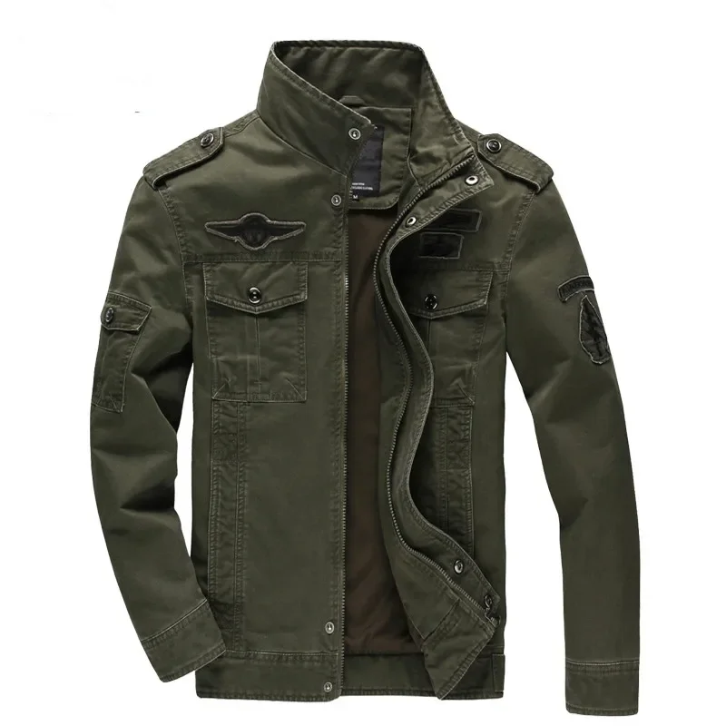 New 2026 Casual Army Military Jacket Men Plus Size M-6XL Jaqueta masculina Spring & Autumn Cargo Mens Jackets Coat - Image 2
