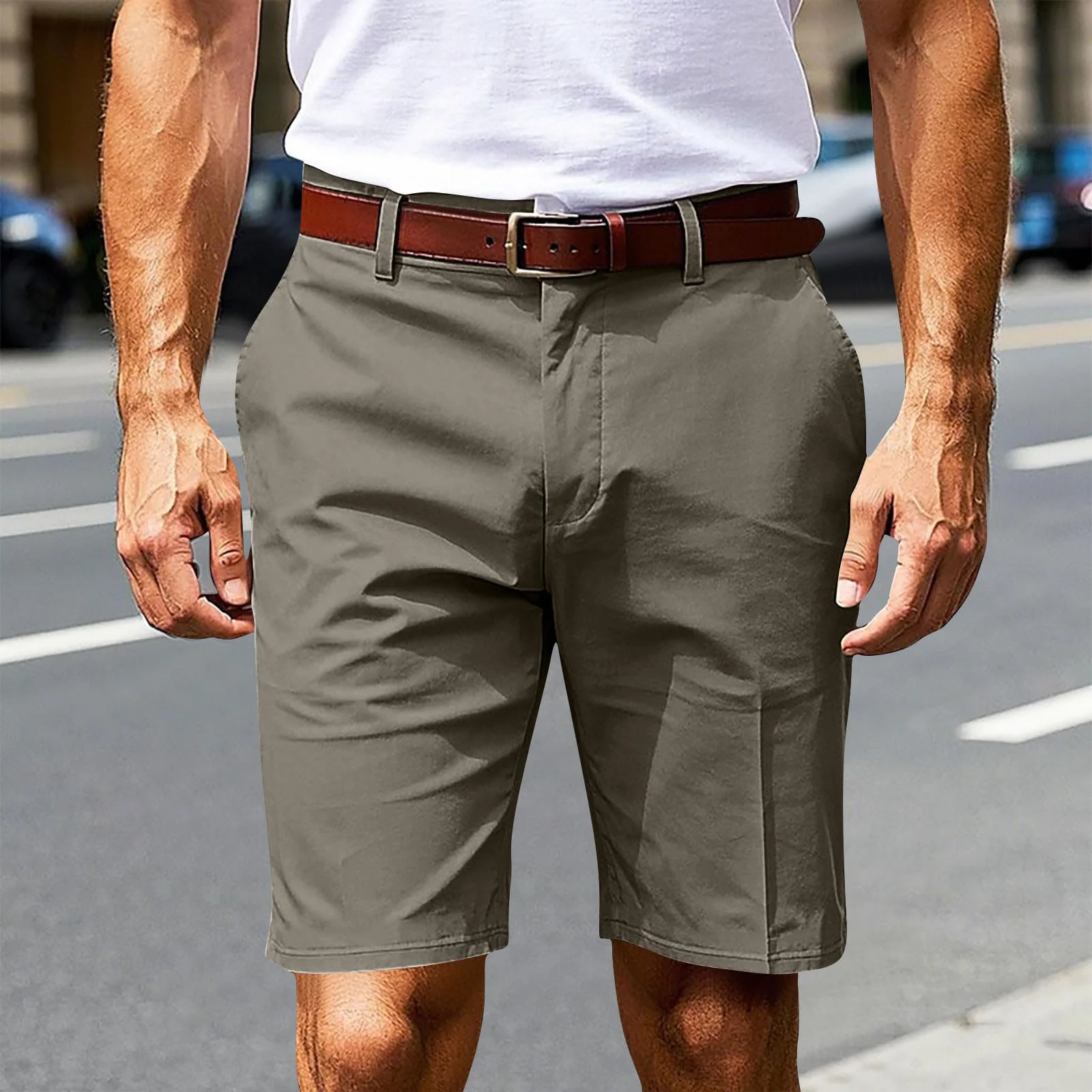Warm Comfortable Chino Shorts Men's Cotton Summer Suit Trousers Short Shorts Short Chino Trousers Regular Outfit for Men Party - Image 2