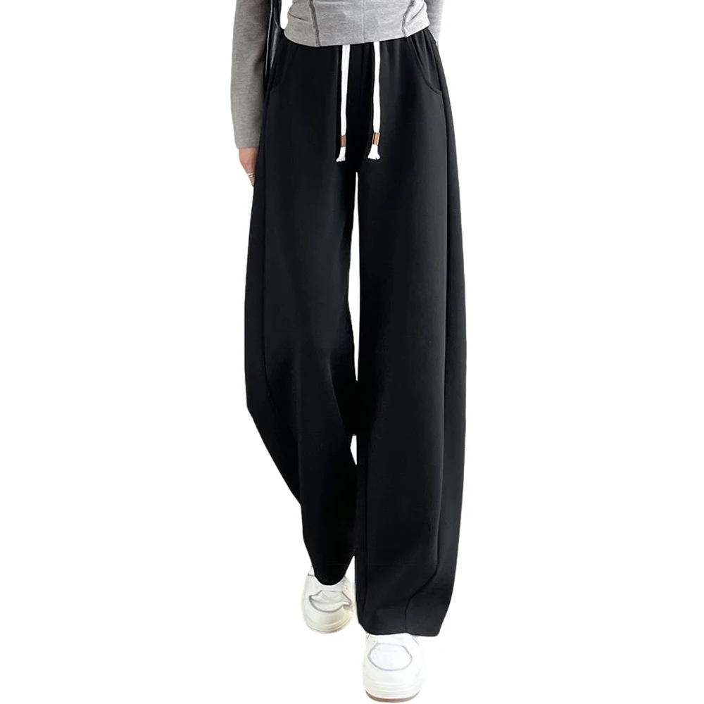 European style dark gray banana pants for women's autumn new high-end cotton fashion plus size loose casual sickle shaped pants - Image 6