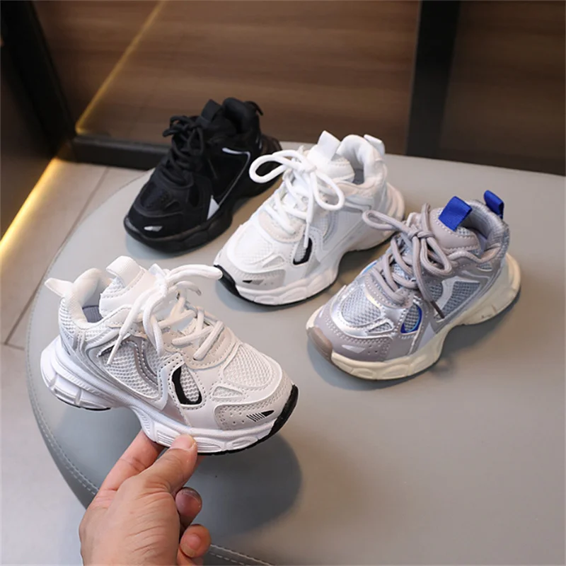 2026 New Spring Children Shoes Mesh Breathable Kids Sport Shoes Outdoor Tennis Fashion Girls Boys Sneakers EU 21-36