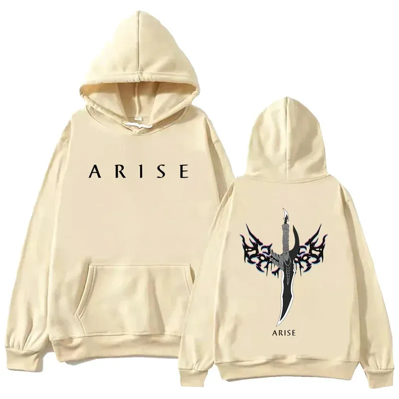 Anime Solo Leveling Hip Hop Men's/Women's Hoodie Retro Gothic Pattern Sportswear Manga Solo Leveling Casual Hoodie Fan Gift - Image 4