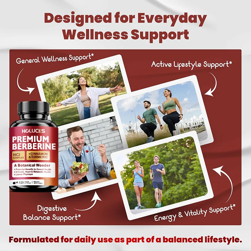 Berberine Supplements, with Cinnamon & Turmeric, Support Metabolic Health, Immune Balance & Wellness for Daily Life - Image 6