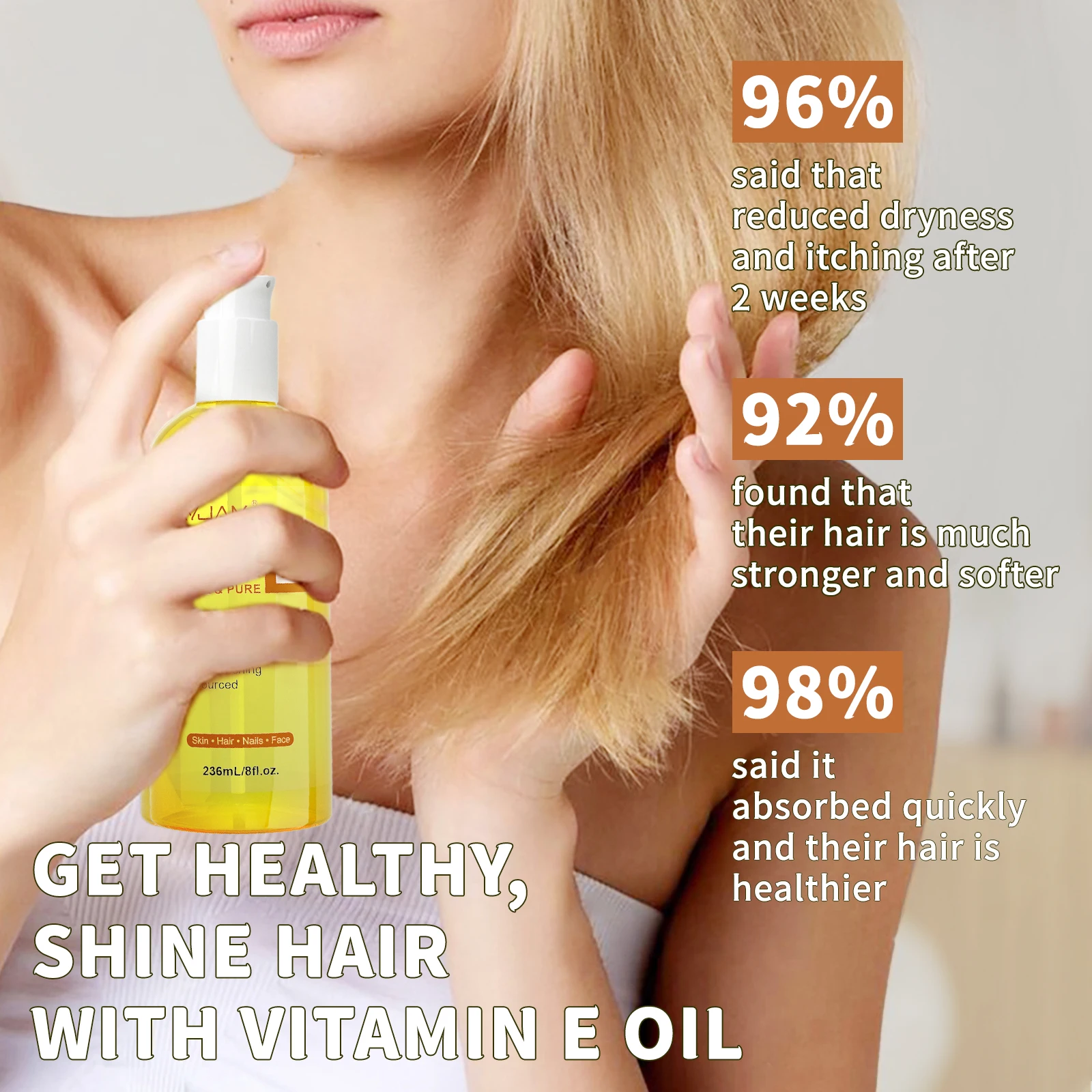 MAYJAM Vitamin E Oil Pure Natural Oil for Face and Skin Care Body Massage Oil for Body Care 118ml 236ml Essential Oil Moisturize - Image 5