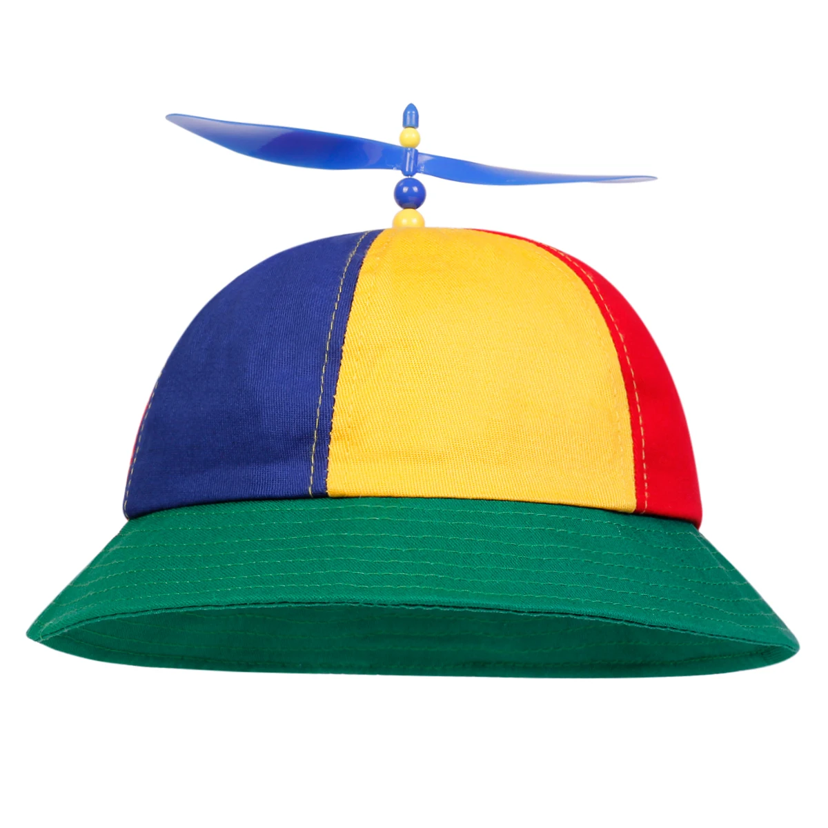 Unisex Multi Color Splicing Propeller Personality Bucket Hats Fishermen Caps Outdoor Casual Cap Sunscreen Hat - Image 4