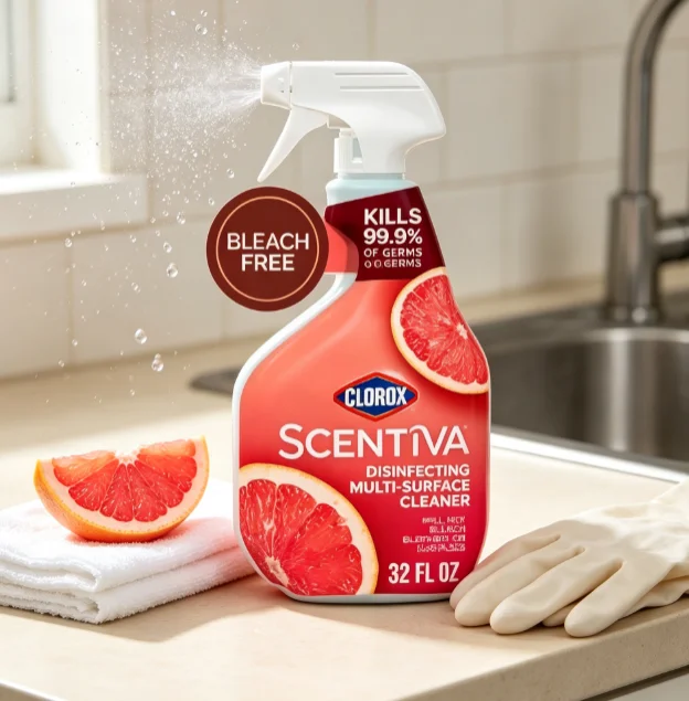Clorox Scentiva Bleach-Free Multi-Surface Cleaner Spray, Grapefruit & Orange Blossom, 32 fl oz