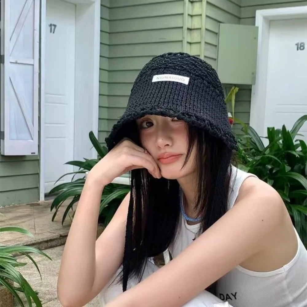 Hollowed Out Sun Protection Basin Hat Single-Layer Soft Breathable Fisherman's Hat Adjustable Headband Light Breathable Sun Hat - Image 5