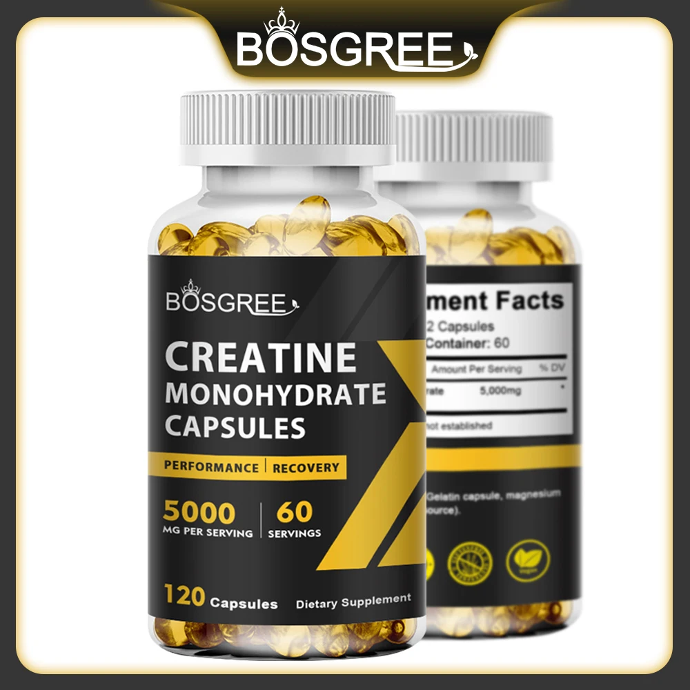 Creatine Monohydrate Capsules | Creatine Pills, Supports Workout Recovery, Lean Muscle Gain, Performance,Creatine Supplements