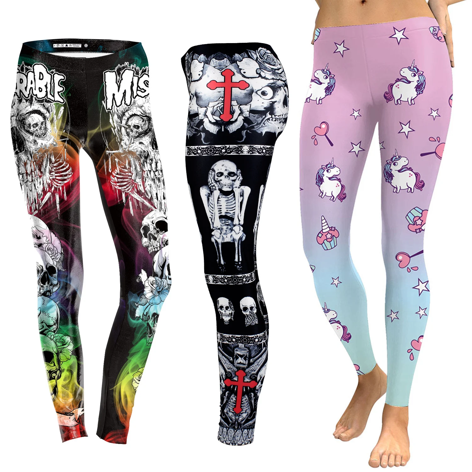 Autumn Halloween Women Leggings Gothic Style Printed High Quality Leggings Fashion Elastic Pants Sporting Fitness Yoga Pants