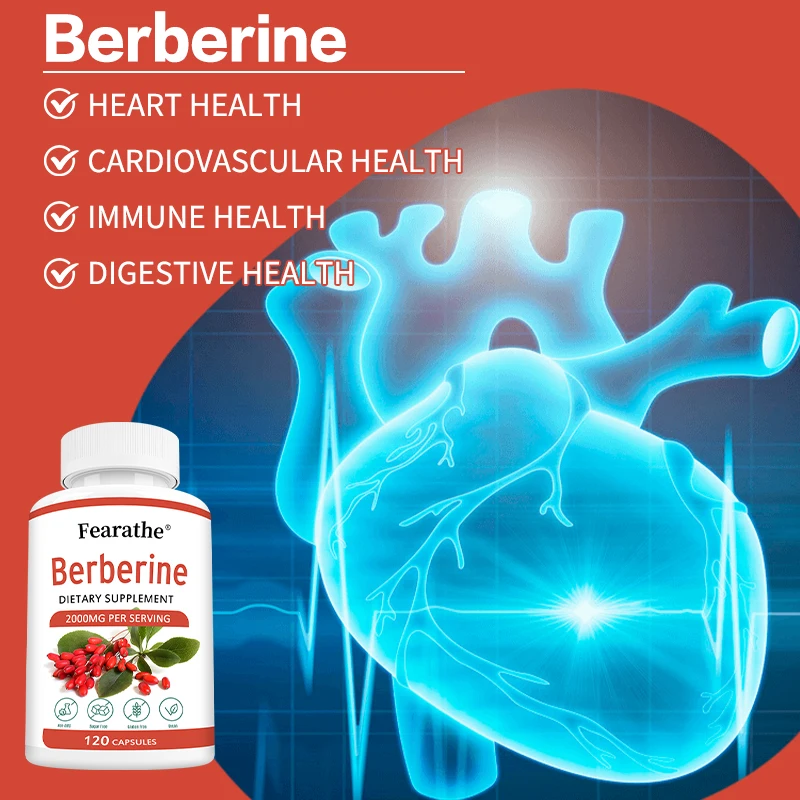 Berberine Capsules 2000mg - Cardiovascular and Digestive Health,Balance Liver Health Digestion,Non-GMO - Image 2