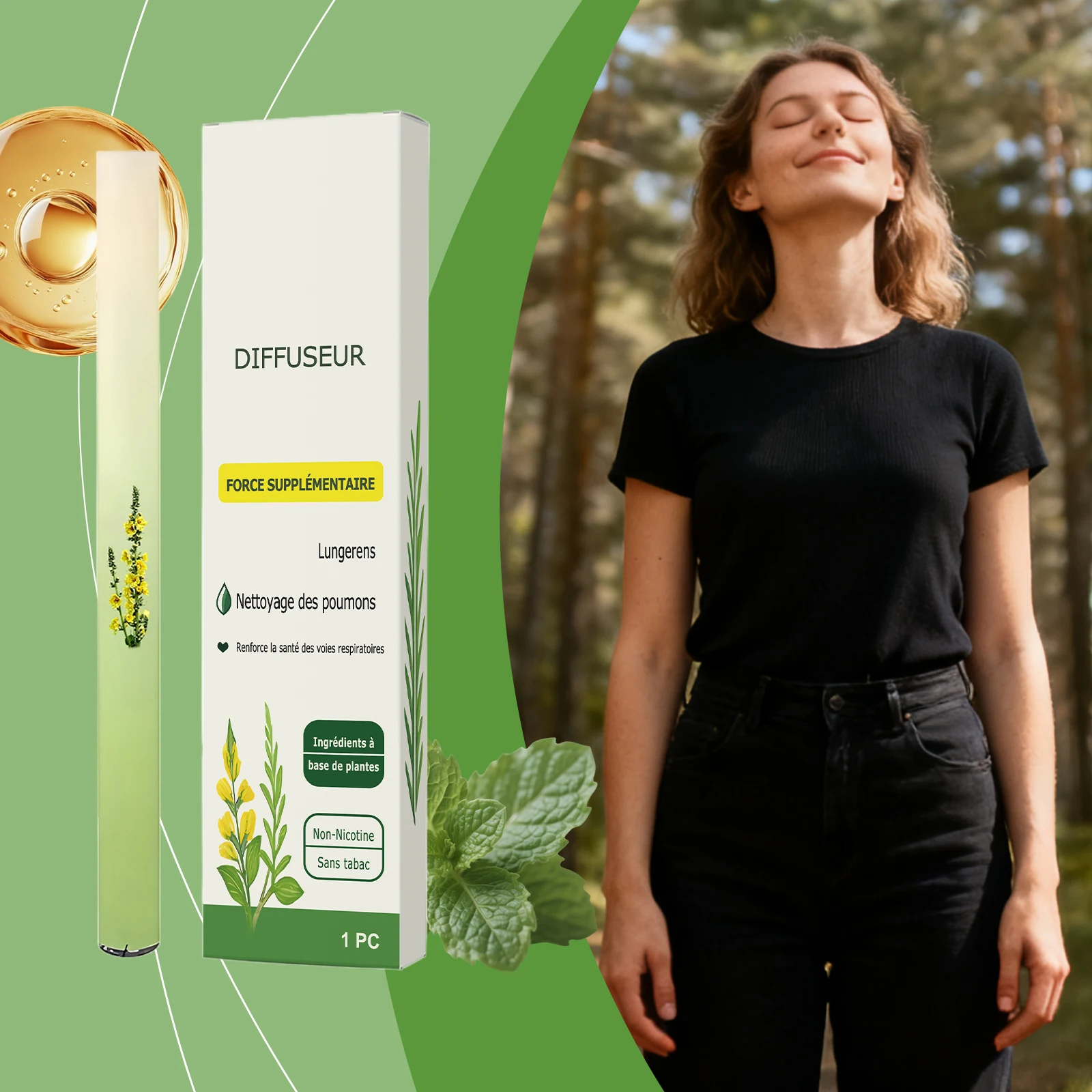 Soothing Refreshing Stick Relaxing the Senses Clear Breathing Refreshing Invigorating Aromatherapy Diffuser Lung-Cleansing Pen