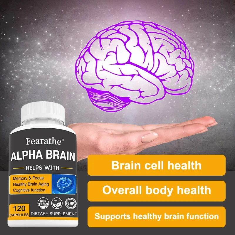 Alpha Brain Nootropics Brain Supplement for Men and Women - Memory, Mental Clarity & Cognition with Vitamin B6, Focus Capsules - Image 4