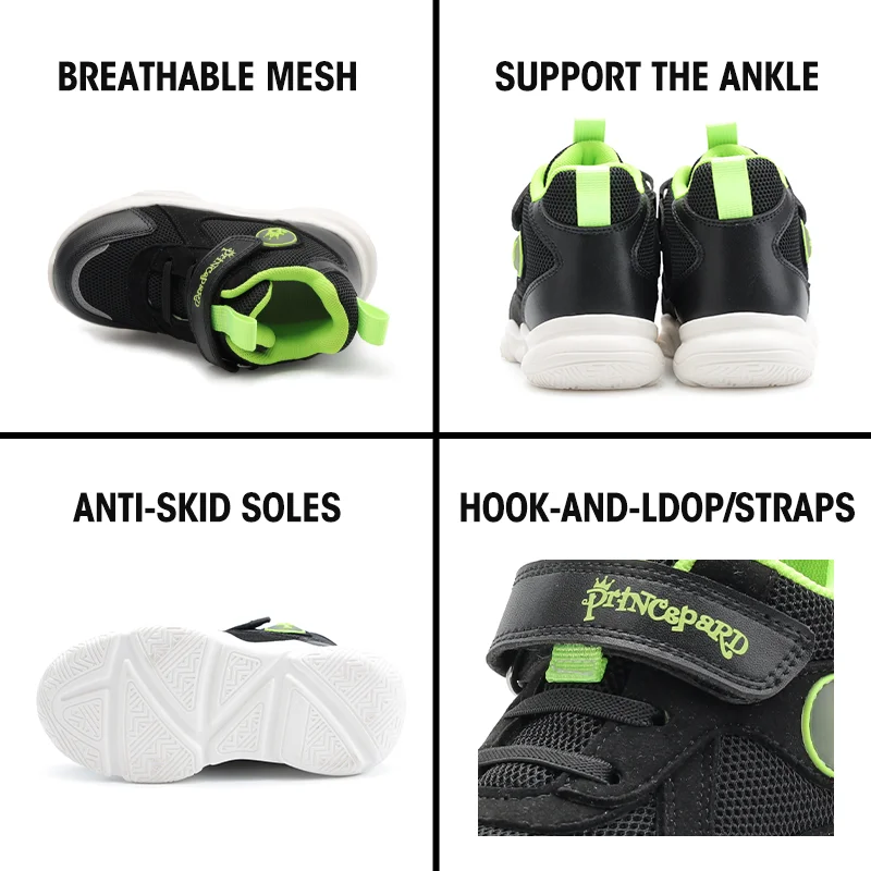 Orthopedic Shoes for Kids and Toddlers with Arch & Ankle Support, High Top Girls and Boys' Corrective Sneakers for Flat Foot - Image 3