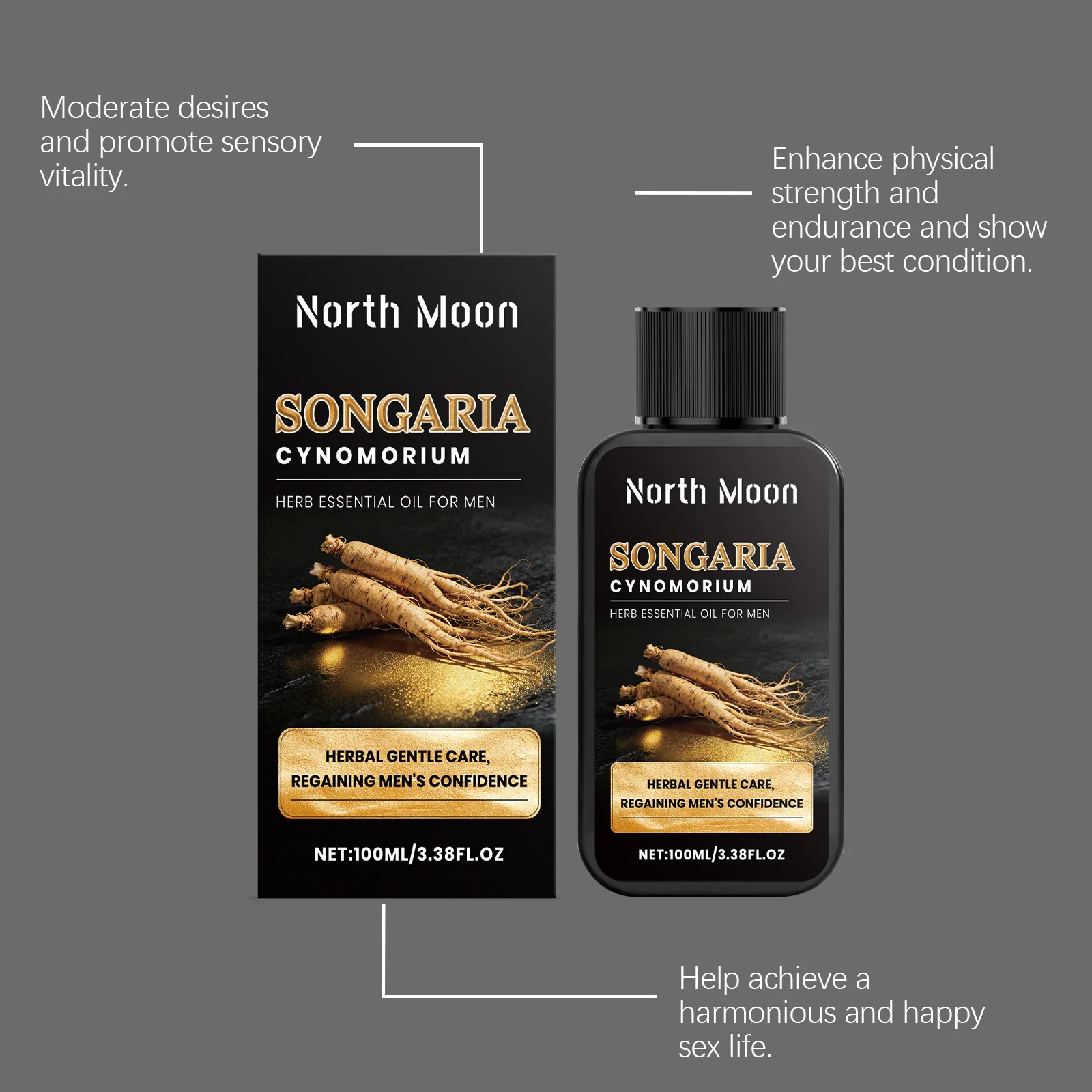 Men's Massage Oil with Natural Herbal Ingredients, Gentle Care for Men’s Body, Ideal for Daily Massage and Skin Conditioning. - Image 5