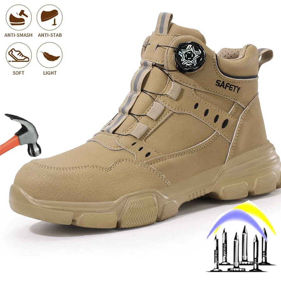 All Season Industrial Safety Shoes for Men Women Steel Toe Sneakers with Impact Resistant Steel Toe Cap Lightweight Comfortable Design for Construction Work Wear Resistant Durable for Daily Labor Full Sizes Perfect Labor Day Gift for Workers