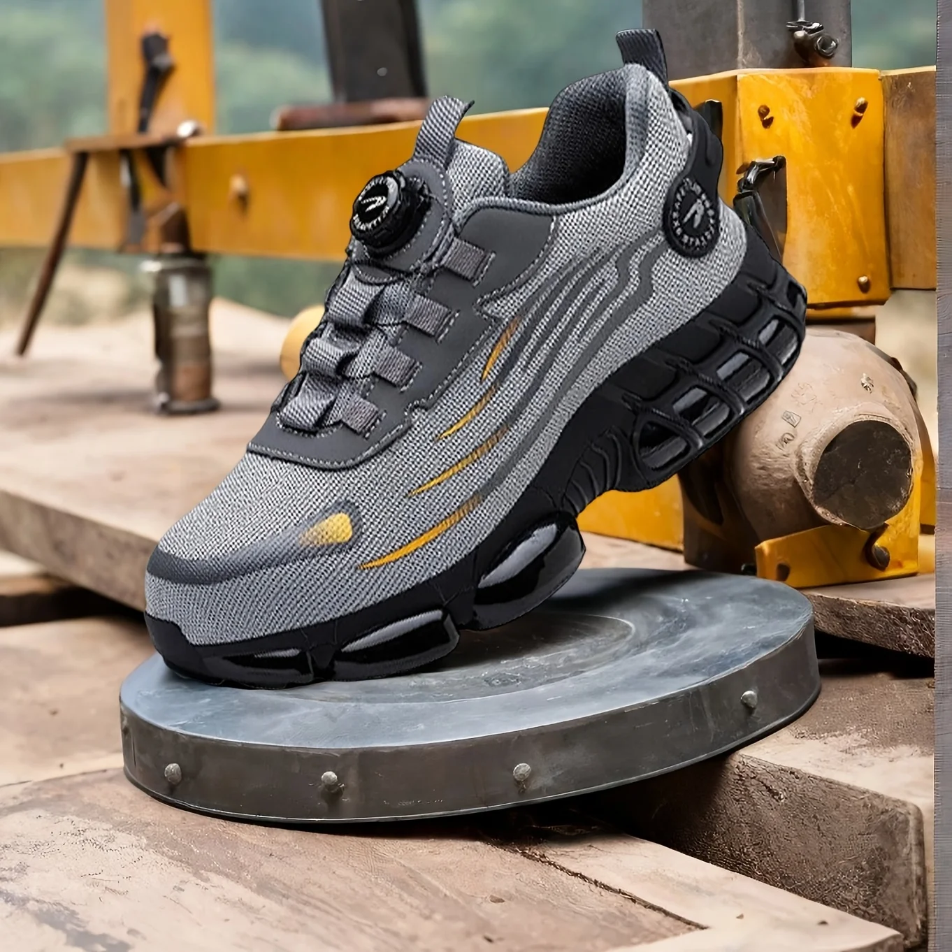 2025 New Men's Safety Work Shoes Puncture Proof Indestructible Rotated Buckle Waterproof Durable Sneakers for Men - Image 5
