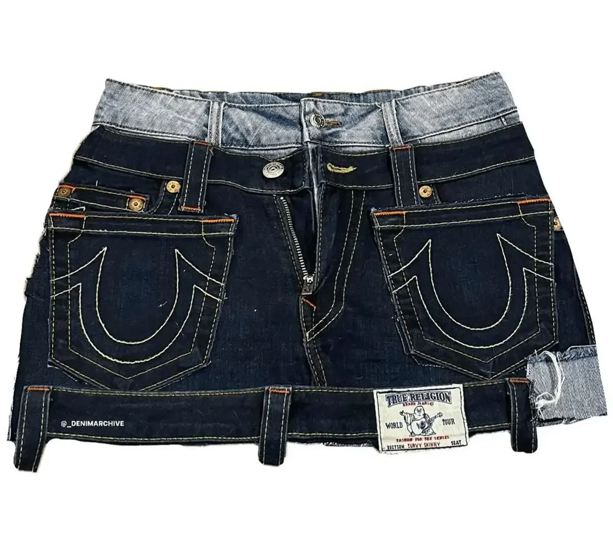 Y2K Gothic Punk Style Denim Short Skirt Women Harajuku Retro Patched Zipper Skirt Streetwear Low Waist Vintage Jeans Mini Skirt - Image 4