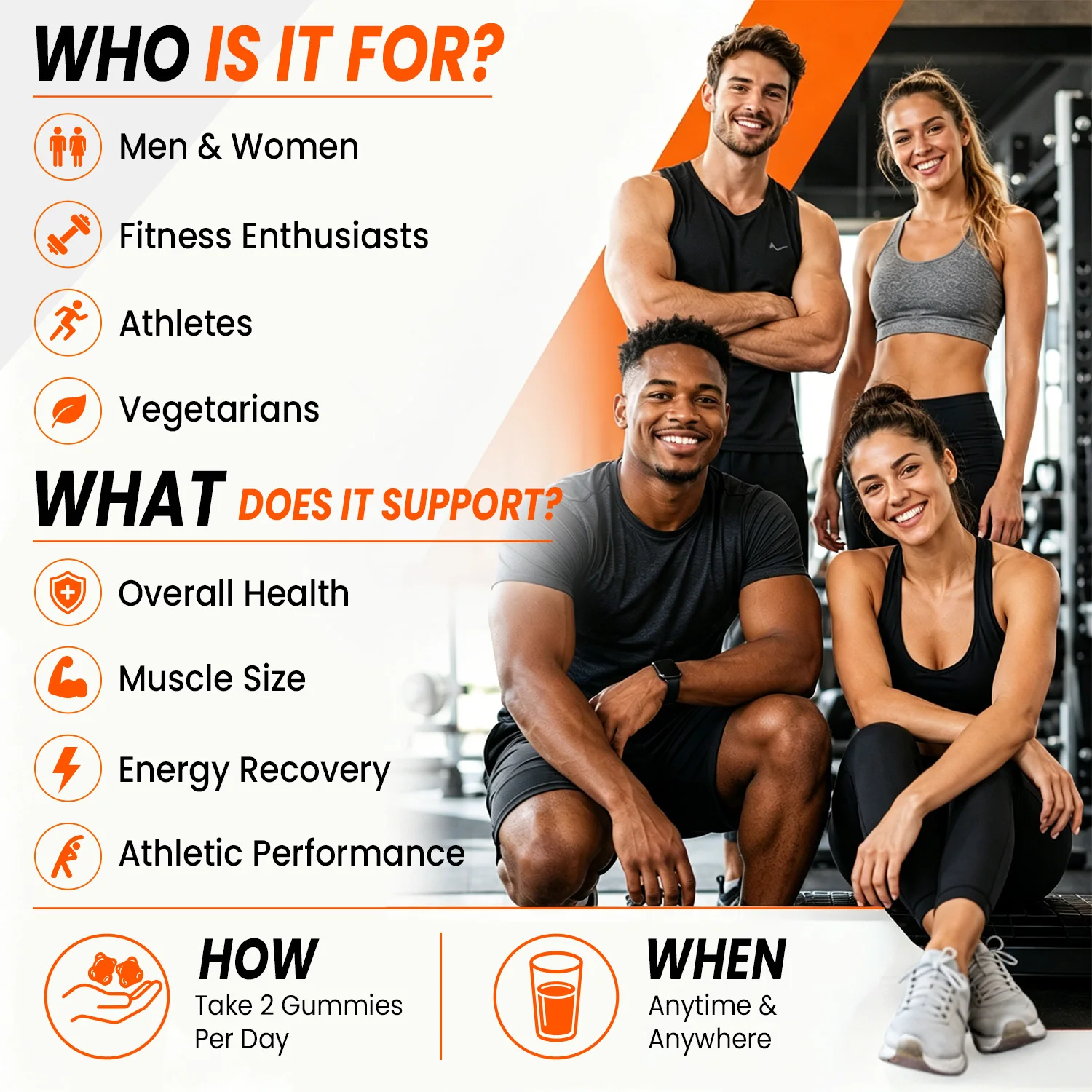 Creatine Monohydrate Gummies 4500mg - Boost Energy, Build Muscle Mass, and Improve Athletic Performance - Image 4