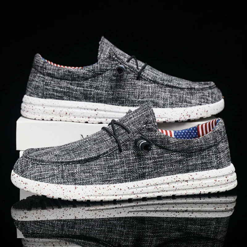 Canvas shoes for men - new style, breathable, suitable for spring and autumn, trendy, thick sole, one-piece boot, low heel, suit