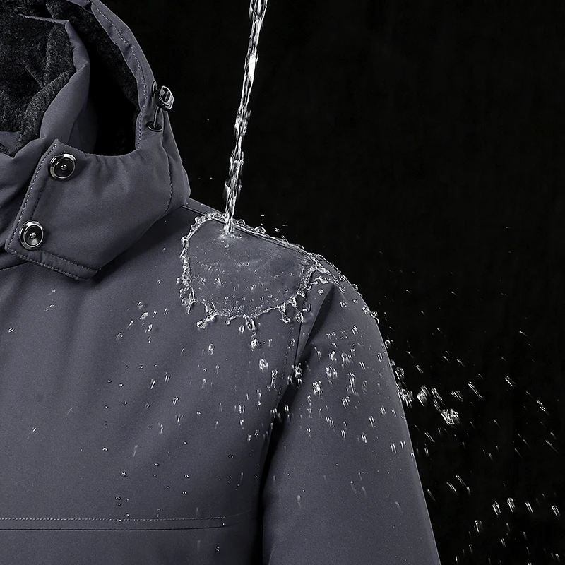 10xl 9xl Winter Men Parka Coats Fleece Waterproof Warm Plus Size 6XL 7XL 8XL Oversize Thicken Hooded Jackets Loose Windbreaker - Image 2