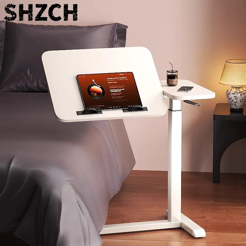 Adjustable Height Movable Computer Desk Compact Portable Sofa Table Foldable Bedside Work Station