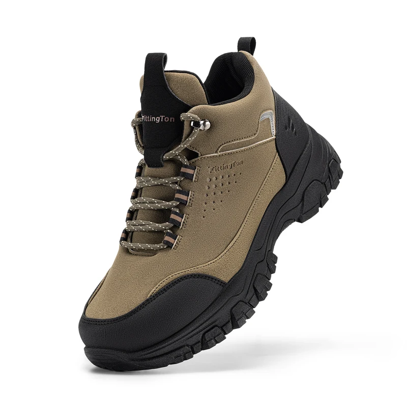 Men's Mid-Height Hiking Boots, All-Terrain Non-Slip Outdoor Trekking Camping Shoes, Comfortable Men's Sneakers for Outdoor Activities