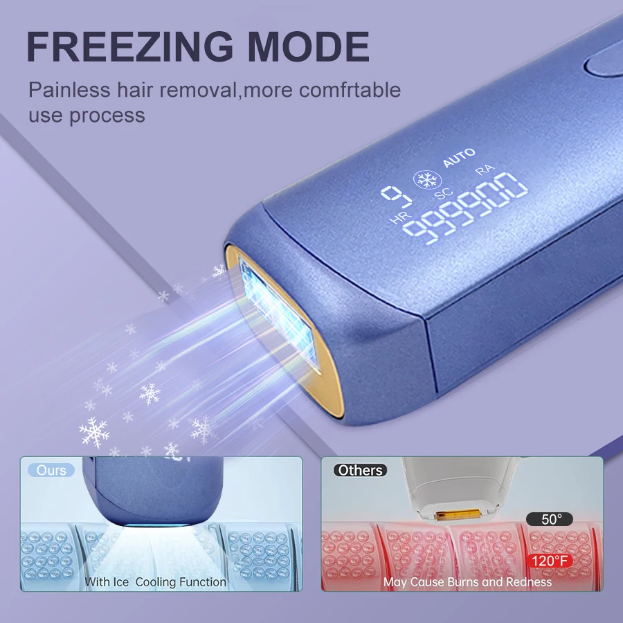 3in1 Portable IPL Hair Removal Device Cooling HR/RA/ SC Whole Body Treatment Dual Flash Modes for Women Men Permanent Bikini Trimmer Home Used Epilator - Image 3
