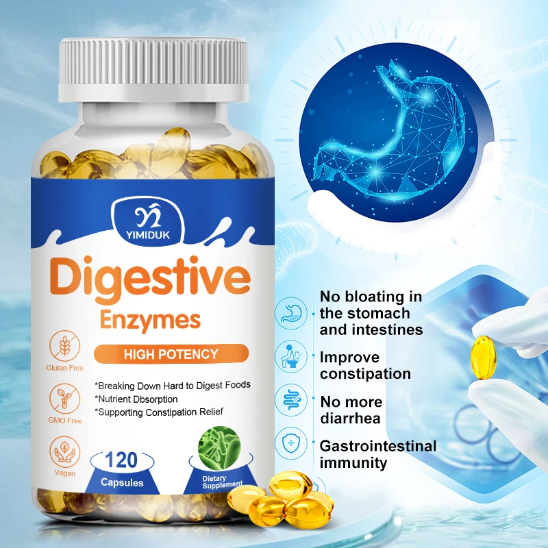 Organic Digestive Enzymes Capsules, with Probiotic Blend, Aid Constipation Relief, Support Digestive Balance, Daily Vitality - Image 6
