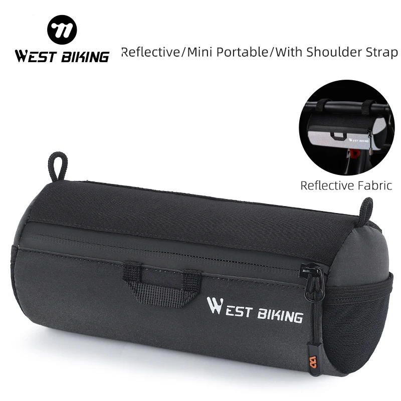 WEST BIKING NEW Bike Front Tube Bag Waterproof Bicycle Handlebar Basket Pack Cycling Front Frame Pannier Bicycle Accessories
