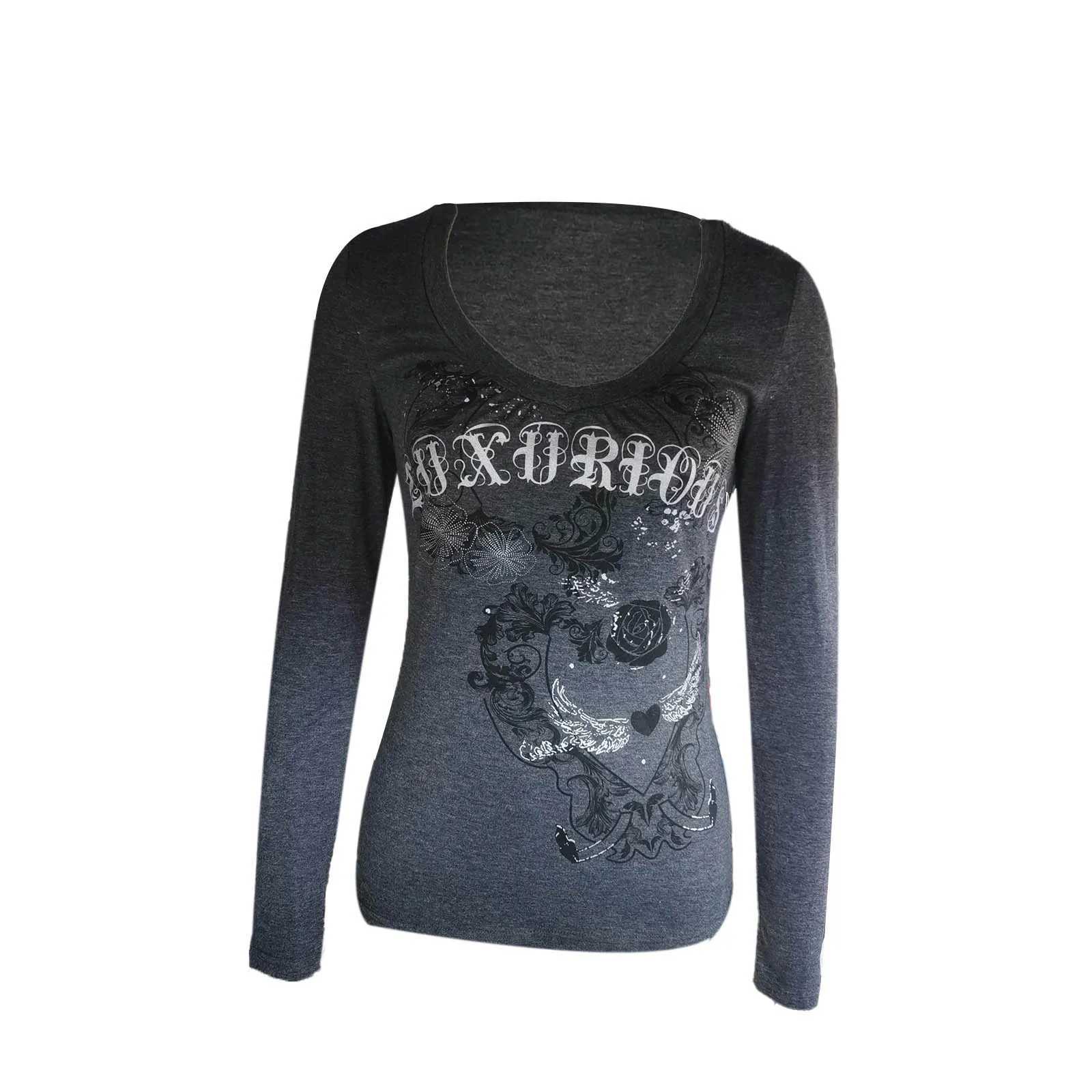Women Autumn Fairy Grunge T-shirts Tops Y2K Long Sleeve Vintage Graphic Shirts E-Girls Aesthetic Tees Gothic Clothes Streetwear - Image 4