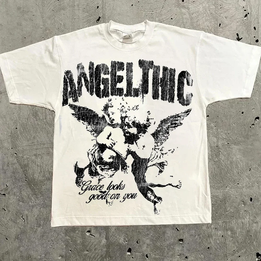 Harajuku Letter Graphic T Shirts Y2k Tops Men Women High Street Oversized T Shirt Pro Choice Streetwear Vintage Tee Clothing - Image 5