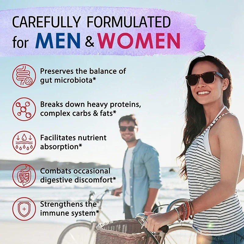 Probiotics + Prebiotics + Digestive Enzymes - Promote Intestinal Flora Digestive Health Women & Men Provide Lasting EnergySupple - Image 4