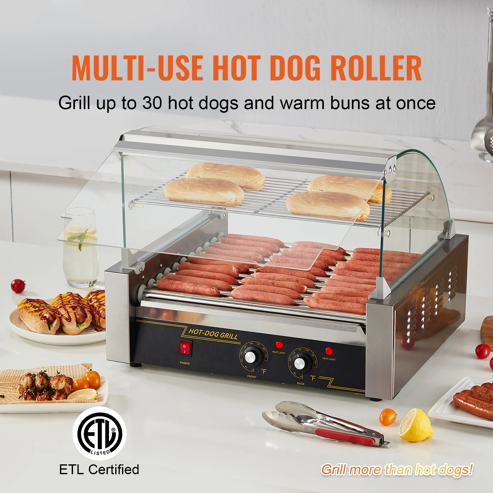 SucceBuy 5/7/11 Commercial Hot Dog Roller Electric Sausage Maker Barbecue Grill Machine for Camping Party Home Appliance 110V - Image 2