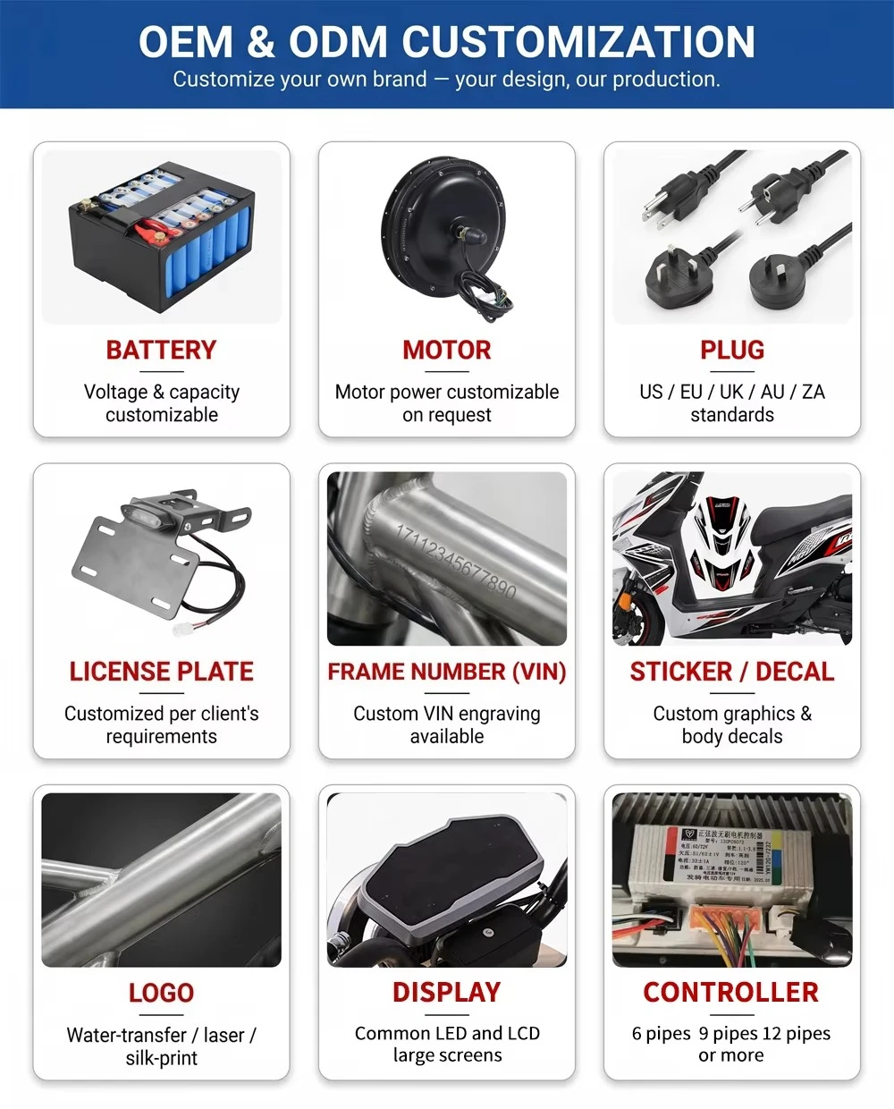 Powerful Electric Motorcycle Citycoco 3000w Fat Tire Electric Scooters for Adults - Image 4
