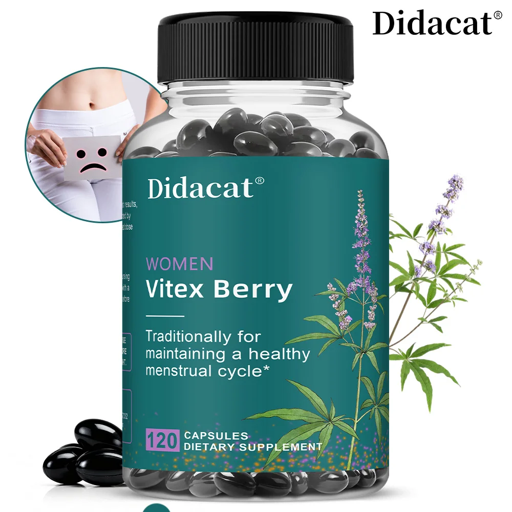 Vitex Berry Vegan Capsules - Hormone Balance for Women, Organic Vitex Chasteberry Extract (1000 mg),Vegan, Non-GMO